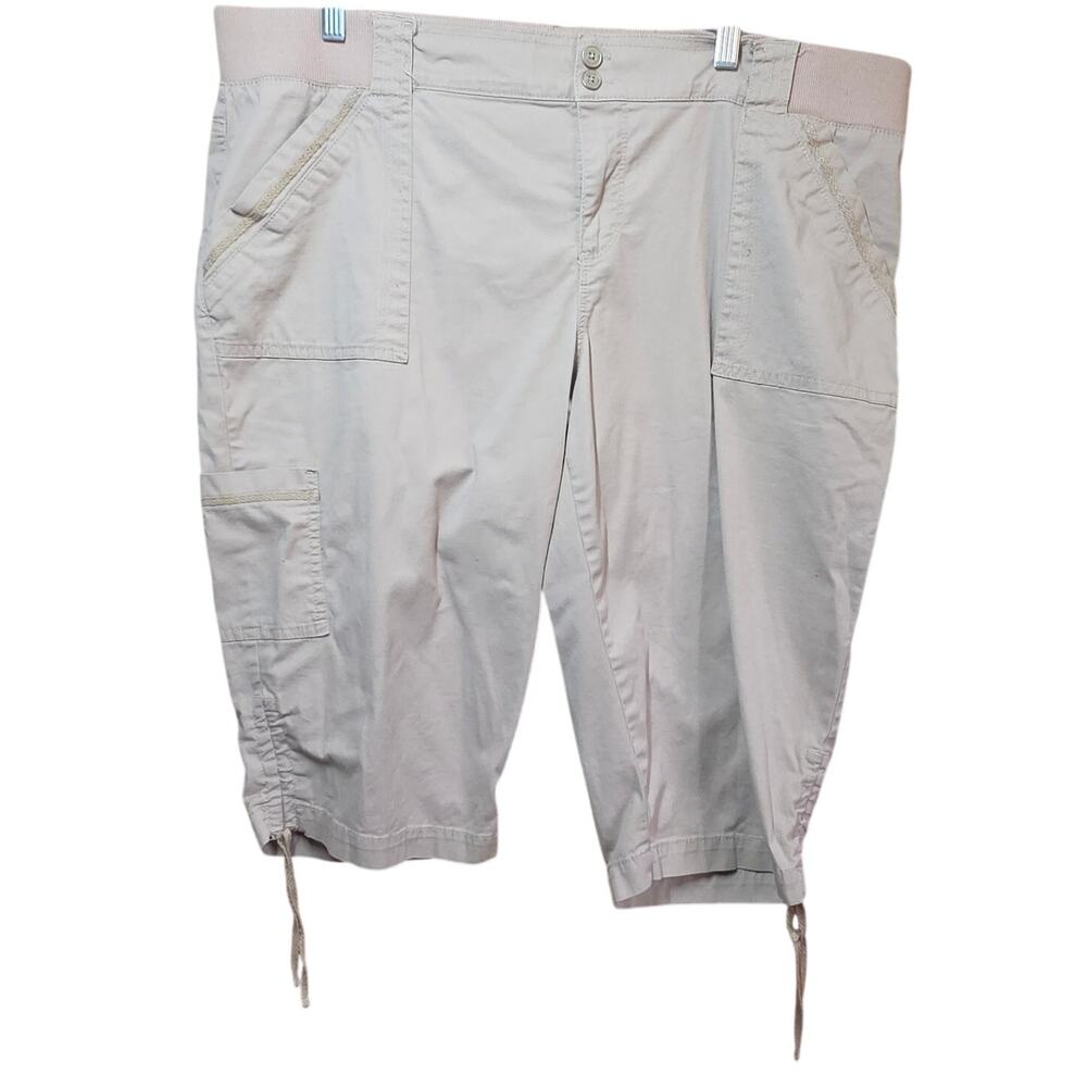 Tan Dress Caprie Pants with Pockets Size 16W